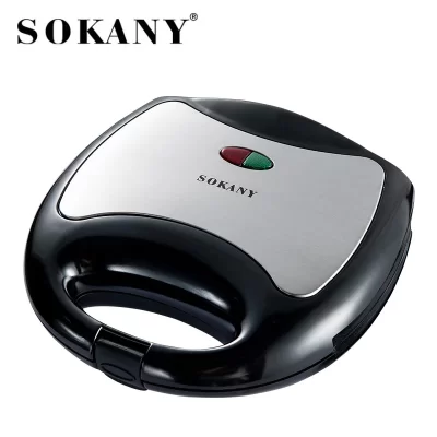 SOKANY102-Electric Sandwich Maker, Waffle Maker, 750W, Panela antiaderente, Eletrodomésticos de cozinha, Máquina de Waffles do café da manhã