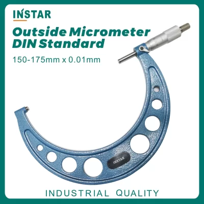 INSTAR-Micrômetro Externo, Qualidade Industrial, Esferômetro Grau DIN, 150-175mm x 0.01mm