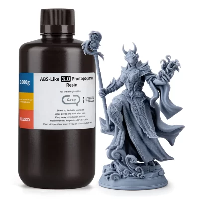 Elegoo resina de impressora 3d tipo abs 3.0 1kg, 405nm resina fotopolímero de cura uv para impressão 3d lcd msla com força e resistência