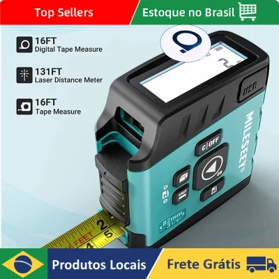 Mileseey 60 M Laser Rangefinder Medidor de Distância A Laser Portátil de alta-precisão Digital fita trena a laser range finder medida ferramenta