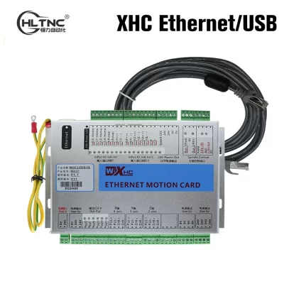 Xhc MKX-ET ethernet usb mach3 placa de fuga 3 4 6 eixos cartão controle movimento 2mhz suporte para gravador cnc servo motor passo