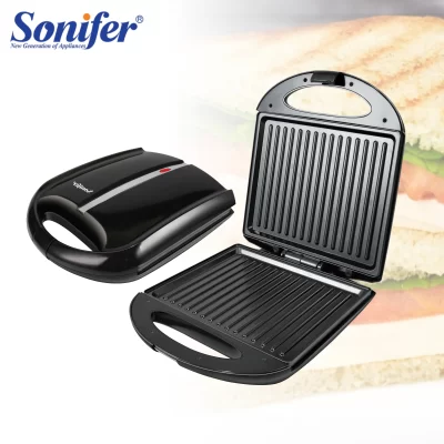 1400w elétrica grande sanduíche máquina grill placa cozinha café da manhã placa de revestimento antiaderente para presente 220v sonife
