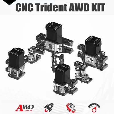SIBOOR Voron CNC Trident AWD Kits Estrutura CNC Peças impressas em metal para impressora 3D Voron Trident 300mm 350mm