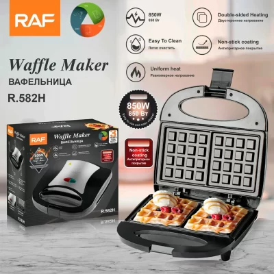 Raf regulação europeia transfronteiriça uso doméstico dupla face máquina de café da manhã waffle máquina de bolo aquecido máquina de bolo de três minutos