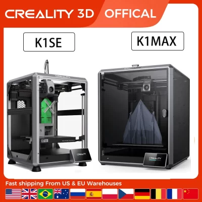 Creality impressora 3d k1se/impressora k1max velocidade de impressão máxima 600 mm/s impressora 3d nivelamento automático extrusora direta de engrenagem dupla