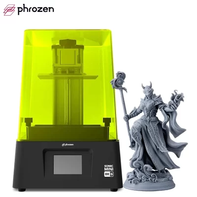 Impressora 3D de resina LCD Phrozen Sonic Mini 8K S Maior resolução de 22 μm 7,1" Tela LCD mono 16,5X 7,2 x 17 cm Volume de impressão