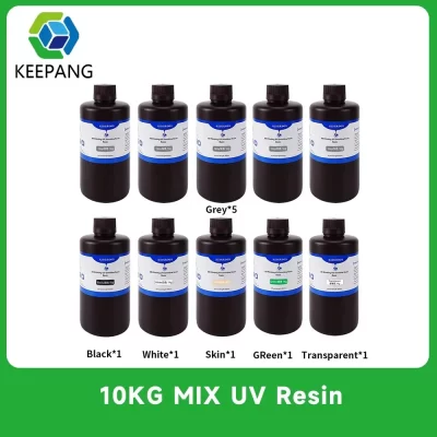 Resina de alta resolução para impressora 3D, líquido rápido, cura UV, material para impressora 3D, fabricação de jóias, modelo DIY, 10kg, 405nm