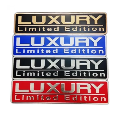 Liga de luxo edição limitada emblema do corpo do carro traseiro tronco emblema adesivo para jeep ford hyundai lexus land rover mercedes benz