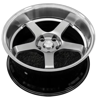 Jantes fundidas diretas da fábrica de alta qualidade para carro Hyper Black Machine Lip 15 16 17 rodas fundidas de 18 polegadas