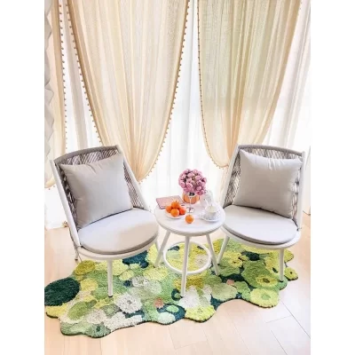 Modern Minimalista Única Cadeira Rattan, Varanda Lazer Cadeira, Sala Sofá