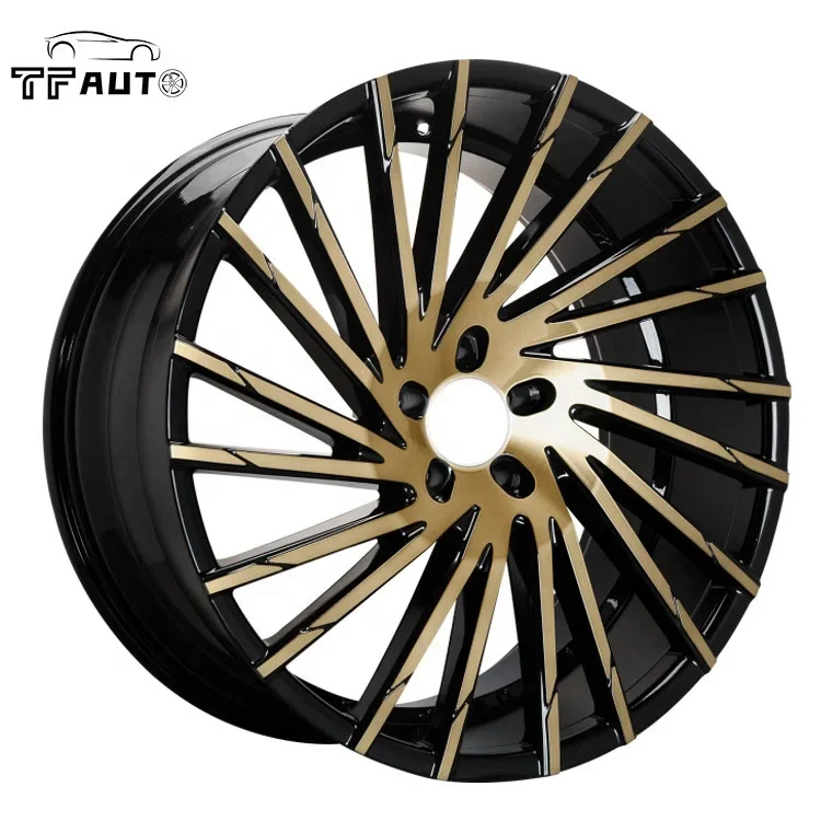 16 19 polegadas vintage liga de alumínio mag forjado carro de corrida roda cromada monobloco ouro vermelho rodas de aro - Image 6