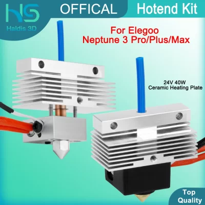 Kit hotend de atualização para elegoo netuno 3 pro/plus/max 24v 40w placa de aquecimento cerâmica extremidade quente peça de impressora 3d montar com bico