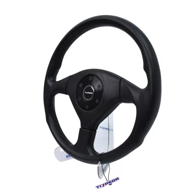 Volante de corrida automática PU de 14 polegadas Volante esportivo universal para deriva de milho profundo com logotipo TIYPEOR
