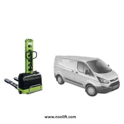 equipamento de manuseio transpallet elétrico portátil auto-carregamento paletes elevador empilhador elétrico/empilhadeira