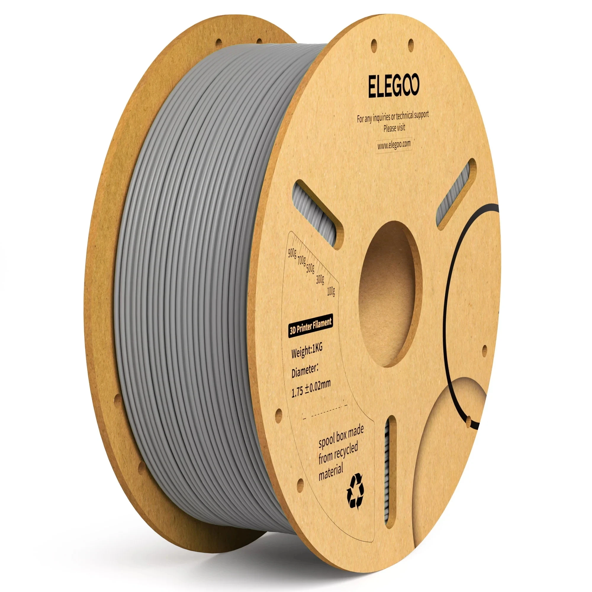 ELEGOO PLA + Filamento 1.75mm 3D PLA para material de consumíveis de impressora 3D compatível com a maioria das impressoras FDM (1KG/carretel, 2,2 lbs) - Image 6