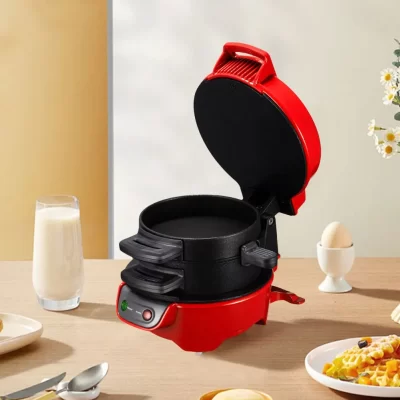 Máquina multifuncional de hambúrguer, antiaderente, elétrica, para muffins, croissants, mini waffles, elefante branco, presentes