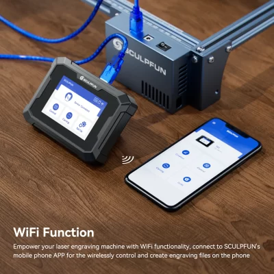 Sculpfun ts1 gravador a laser touchscreen terminal de controle de 3.5 polegadas corte em tempo real usado com aplicativo sculpfun para a maioria dos laser