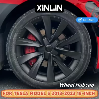 4 pçs hubcap carro substituição desempenho roda capa tampa automóvel aro completo kits de capa parte para tesla modelo 3 18 Polegada 2018-2023