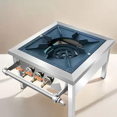 Fogão a gás com economia de energia, fogão com pés curtos, ignição manual, comercial, doméstico, fogão a gás único, anel duplo, lpg/gás natural