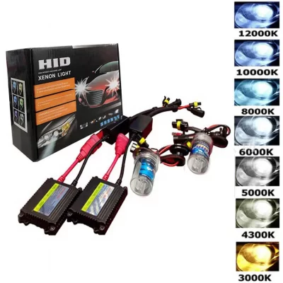 2 lâmpadas de faróis de carro hid xenon 12v 55w luz de lastro h4 h1 h3 h7 h11 9005 9006 880 kit 3000k 4300k 6000k 8000k 12000k lâmpada