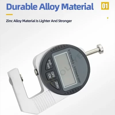Medidor de espessura digital, ferramentas de medição, medidor de espessura eletrônico, medida de espessura de pano de papel, micrômetro de metal fino 0.01mm