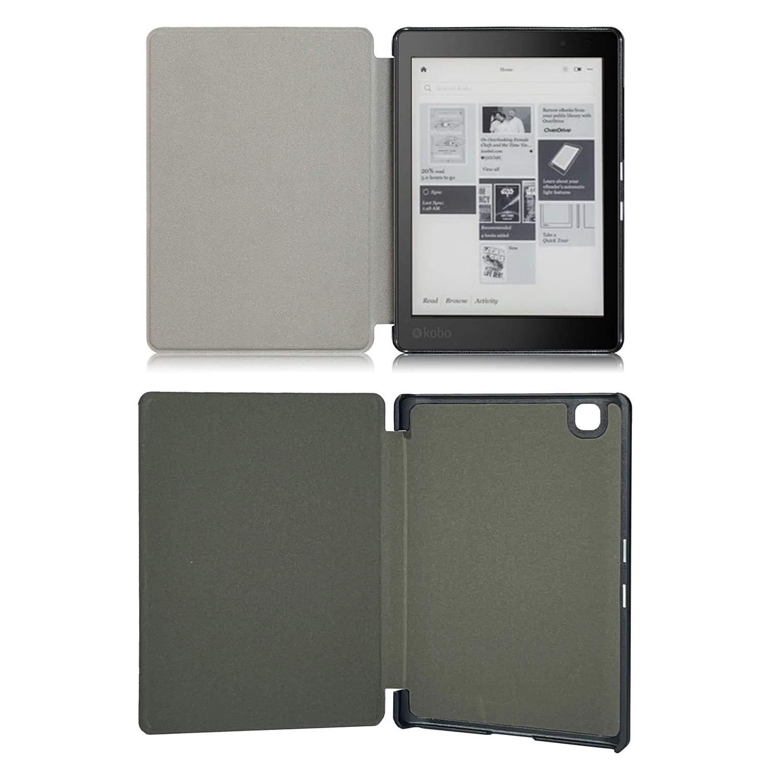 Capa de couro para KOBO AURA EDITION 2 Capa 6 Polegada N236 eReader Ebook Funda Capa Folio Magnética Auto Wake Sleep Print Book Cover - Image 6