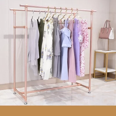 Rose Gold Clothes Hanger for Women, Clothing Rack, Display Stand, Loja de roupas