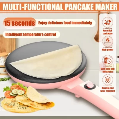 110v/220v casa antiaderente máquina de panqueca elétrica crepe assadeira aquecimento instantâneo primavera rolo pastelaria fritar grelhar placa