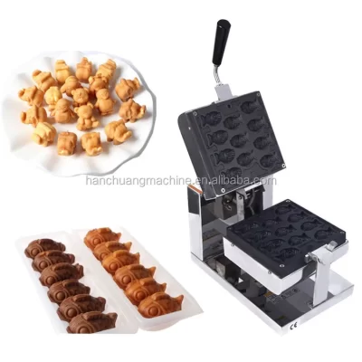 Máquina semiautomática de bolo Delimanjoo Urso Máquina de bolo em forma de peixe