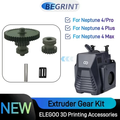 Neptune 4/pro/plus/max kit de engrenagem extrusora molde endurecido peças de atualização de aço para elegoo netuno 4 série extrusora peças de impressão 3d