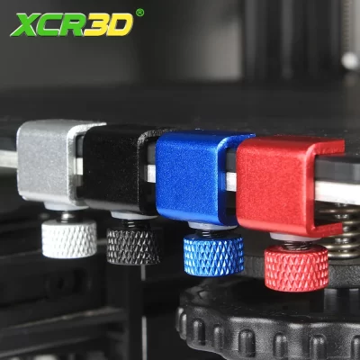 Xcr3d 2 peças de impressora 3d, placa de vidro, braçadeira, plataforma de construção, retentor de cama aquecida, viveiro, clipe fixo ajustável para ender 3