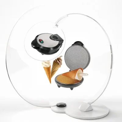Máquina de waffle elétrica, rolo de waffle, assadeira, sorvete, cone, para casa, ue, 220v, café da manhã, cozinha