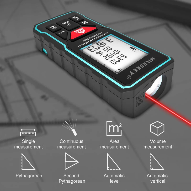 Mileseey X6 Medidor de distância a laser recarregável, telêmetro Trena Tape Range Finder Ferramenta de dispositivo de medida para construção - Image 3