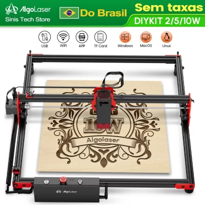 AlgoLaser DIY KIT 20/10/5/2W laser engraving printer area 40x40CM/30x31CM supports WIFI/mobile app 12000mm/min suits for WOOD