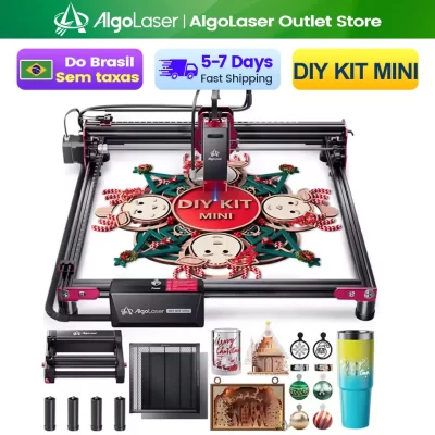 Algolaser kit diy mini 10w cortador de gravador a laser para iniciante 315*300 mesa carpintaria cnc ferramenta gravura máquina corte metal