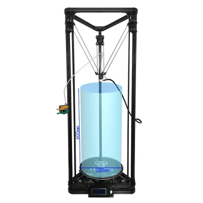 K280 Kossel Delta impressora 3D DIY, kit de atualização de impressão 3D de cerâmica com tamanho grande, velocidade rápida, nivelamento automático, cama aquecida, s
