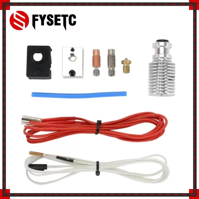 Fysetc hotend impressora 3d extrusora cabeça kit 1.75mm hotend de metal com aquecimento cnc bloco aquecedor para mk3 mk3s mk3s + v6