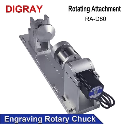 DIY RA-D80A Eixo rotativo para CNC Laser Marcação e Máquina de Gravura, 3Jaw Worktable, Tailstock Atividade, Indexação Cabeça
