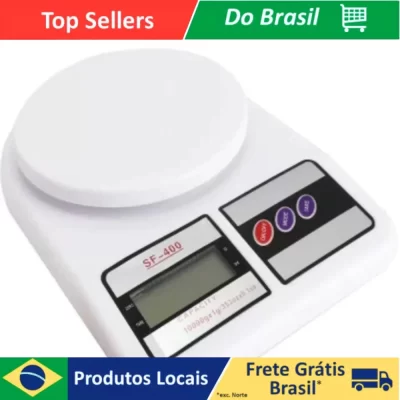 Balança Digital de Cozinha, 10kg, Para Cozinha e Culinária Com Alta Precisão, SF-400
