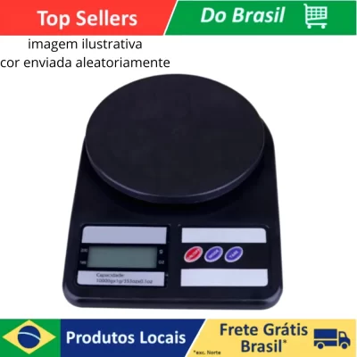 Balança Digital Multiuso 10 kg Precisão Grande Alimentos Materiais