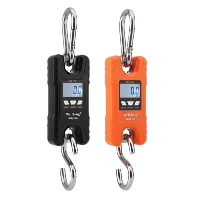 Weiheng guindaste escala 150kg 500kg digital gancho de aço inoxidável pendurado escalas 200kg 300kg lcd loop peixe equilíbrio de peso resistente