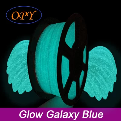 Opy brilho no escuro 1.75mm filamento de impressora 3d pla plástico luminoso 1kg 10m 100g para impressão 3d brilho galáxia verde roxo azul