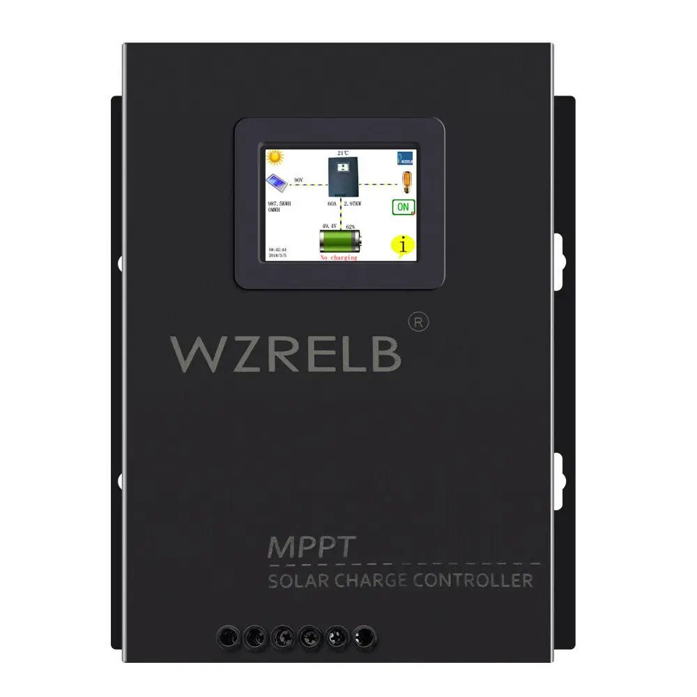 MPPT Solar Charge Controller 40A 12V/24V/48V Battery Charger Off Grid DC Generator Solar System 170V PV Solar Home