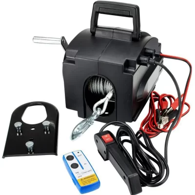 Guincho elétrico marinho 3500lbs guincho elétrico portátil para iate marinho guindaste pequeno trator 12V