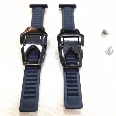 2 conjuntos de patins de velocidade em linha com cabeça de ferro, fivela de cinto de tornozelo, fita de patins de velocidade, faixa fixa com parafusos