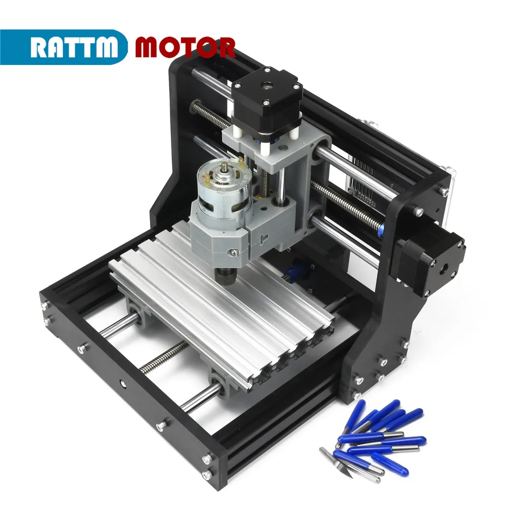 RATTM 1610 Pro Mini Fresadora CNC Atualização GRBL DIY Máquina de Gravação a Laser de 3 Eixos Mesa de Roteador CNC para Cortador de Madeira PCB - Image 2