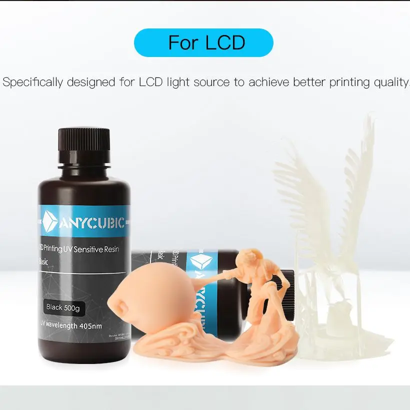Resina de lavagem de água padrão ANYCUBIC/resina UV de planta resistente para impressora 3D LCD 405nm resina sensível ao fotopolímero líquido impressão 3D - Image 3
