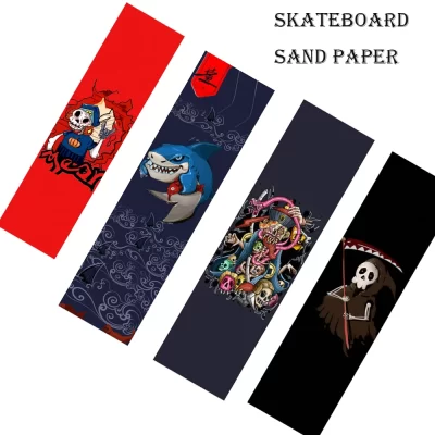 Fita impermeável Skate Grip, fita auto-adesiva Longboard, Skid Deck Adesivo Acessórios, papel de areia, Emery, 1220x250mm