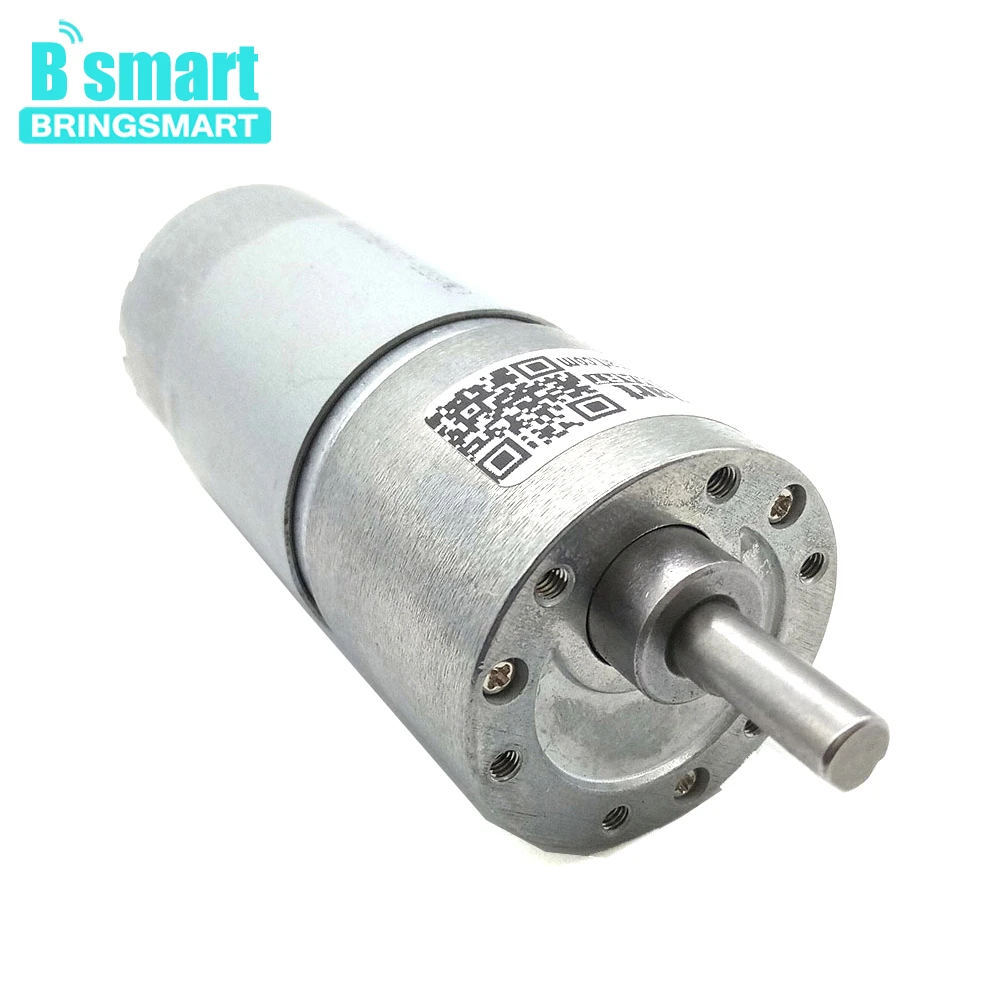 Bringsmart 37GB555 Motor Elétrico de Alto Torque Baixa Velocidade DC 12V 24V Invertido Alto Torque 6-800RPM Robô de Motor de Engrenagem Personalizado