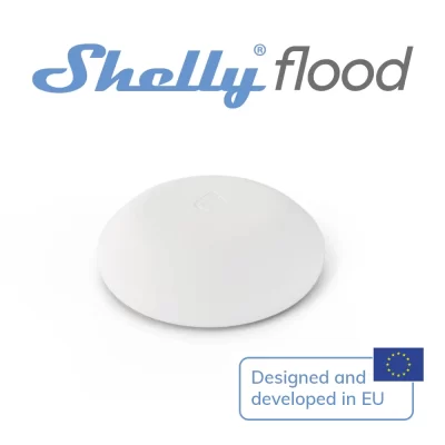 Shelly Flood Smart Home Sensor wi-fi de vazamento de água sem fio com medição de temperatura Monitor detector de líquido remoto